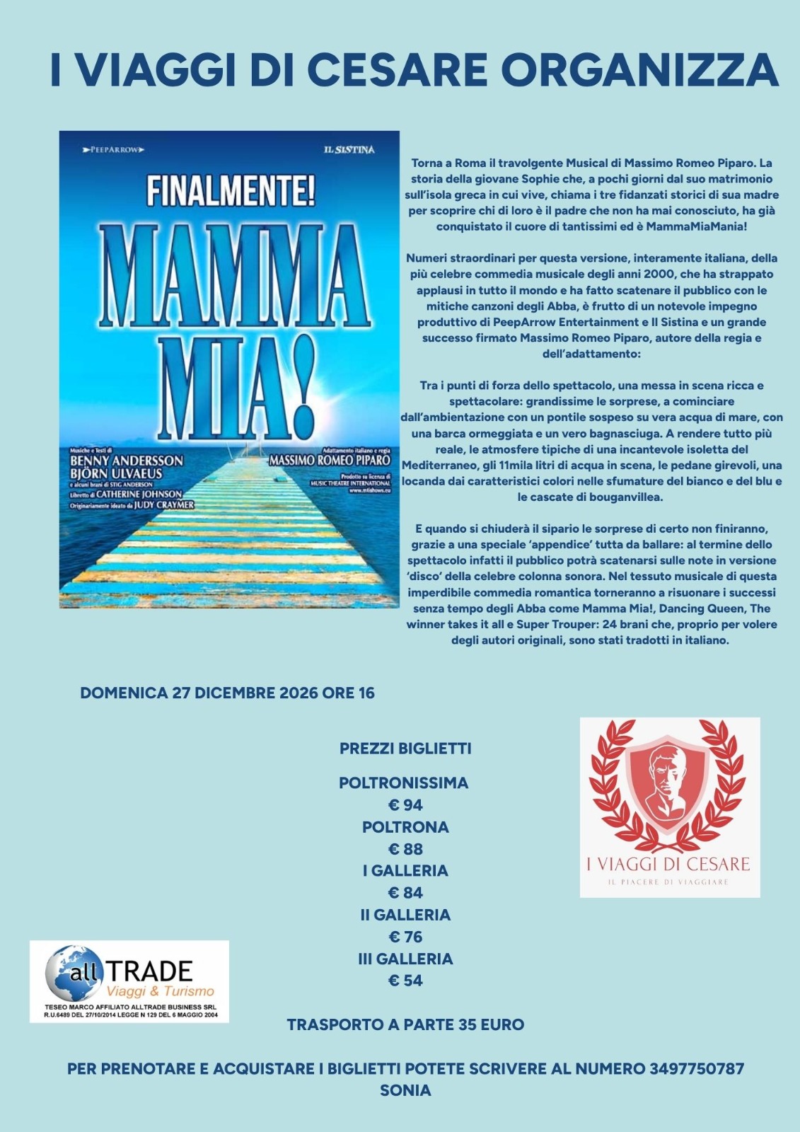 Mamma Mia! Il Musical — Teatro Sistina, Roma